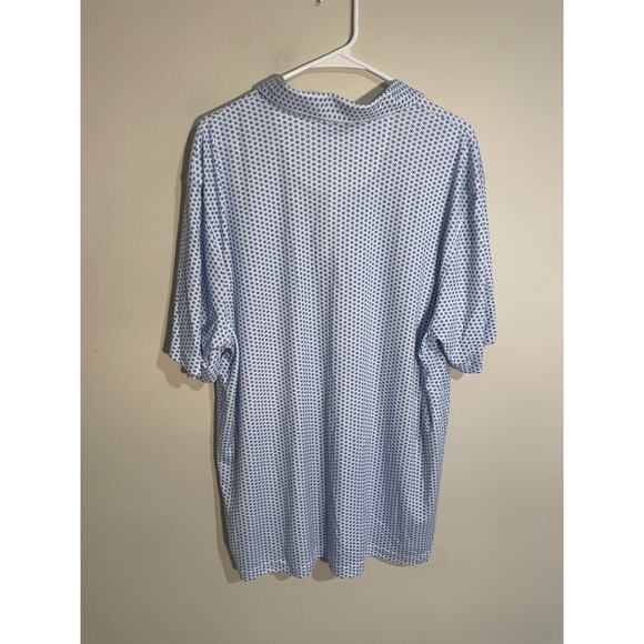 NWT Greg Norman Blue Floral Soft Touch Poly/Pima Cotton Polo Shirt XXL - Picture 5 of 7